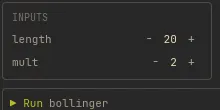 Editing an overlay's parameters from its legend chip
